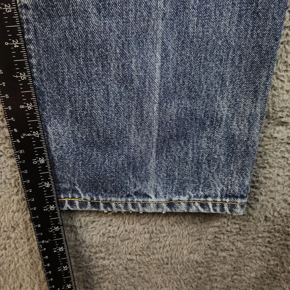 Levi's 517 Jeans Mens W34 L32 Blue Mid Rise Bootcut Faded Western Denim Pants